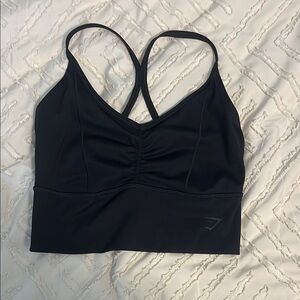 Gymshark Black Sports Bra with Criss-Cross Straps